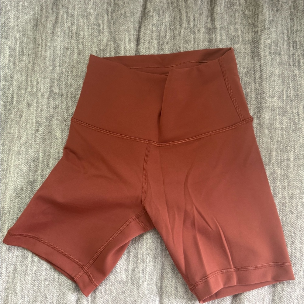 lululemon athletica High-Waist Bike Shorts in Rust